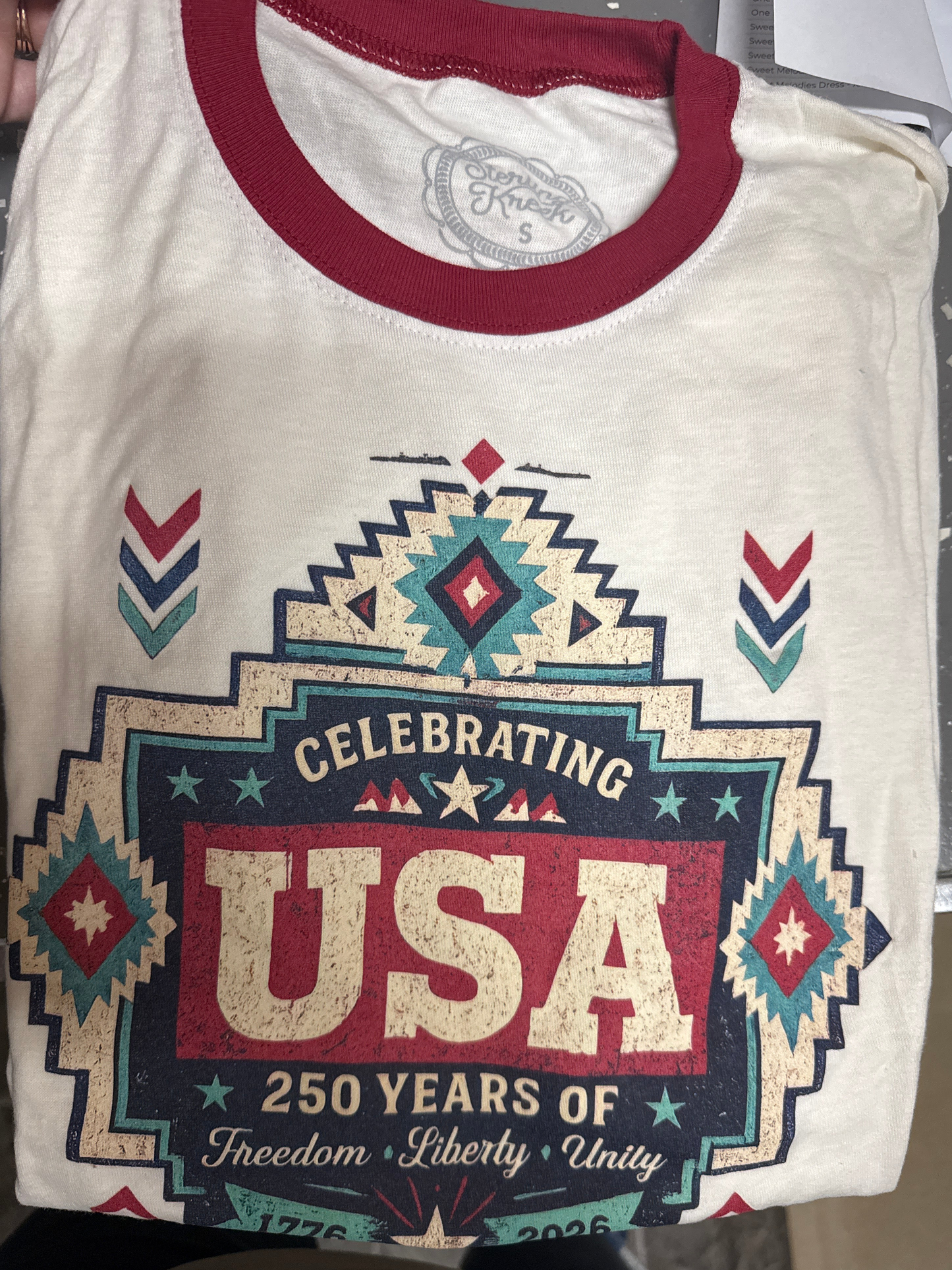 Celebrating USA Ringer Tee