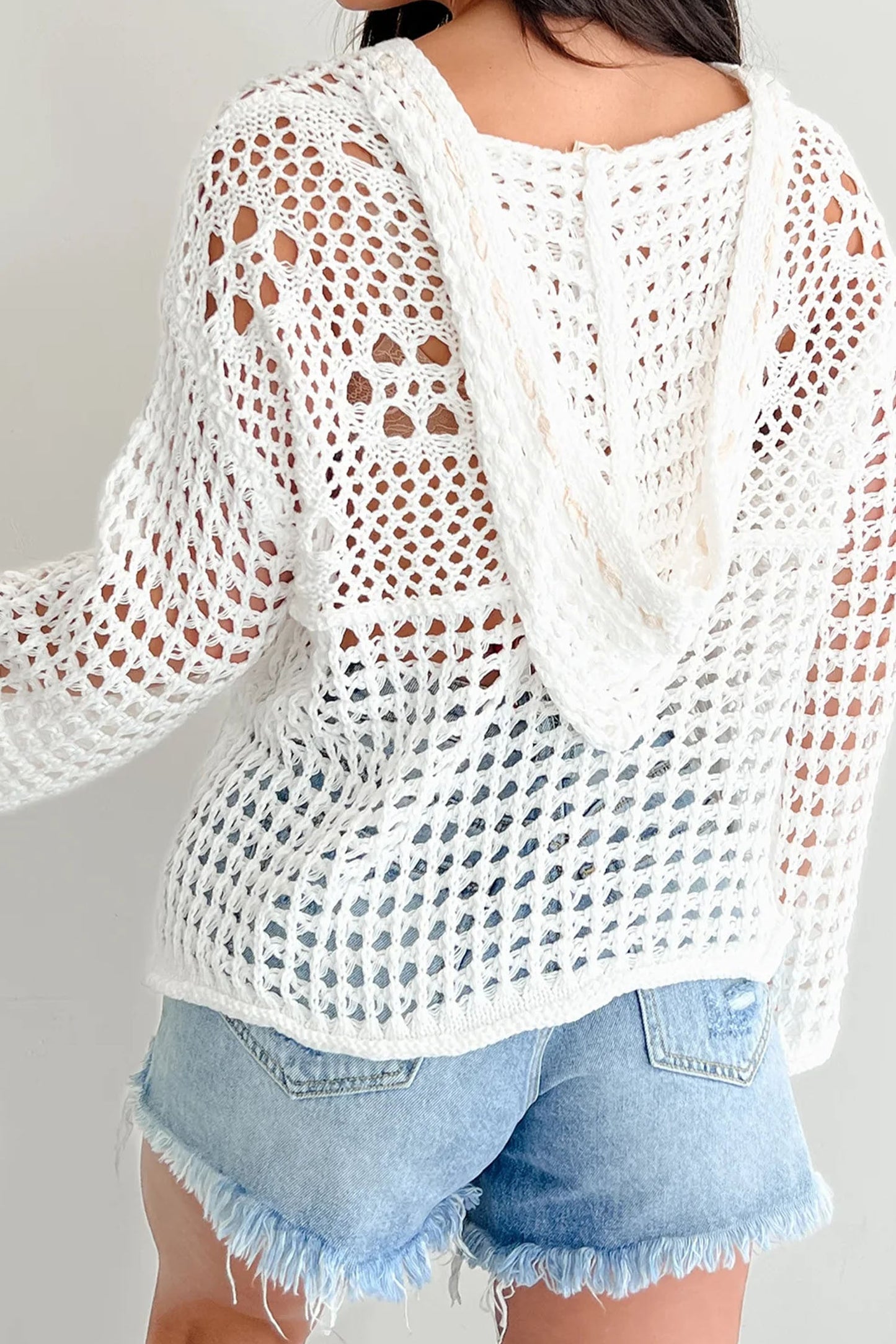 Crochet Flag Knit Hoodie