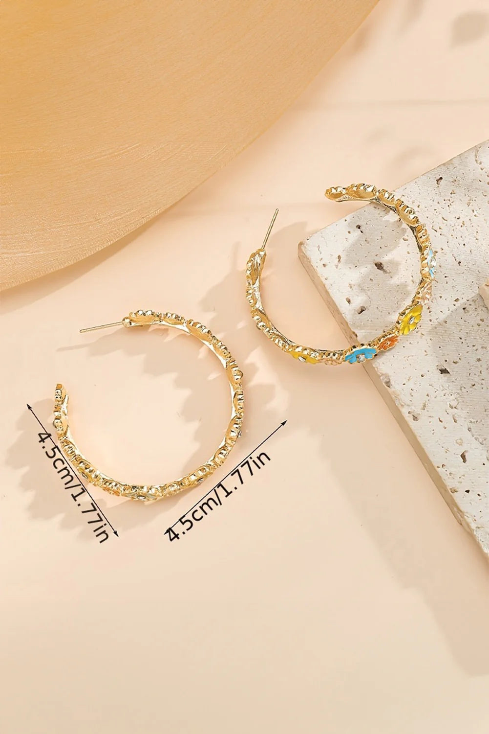 Flower Hoop Earrings INS