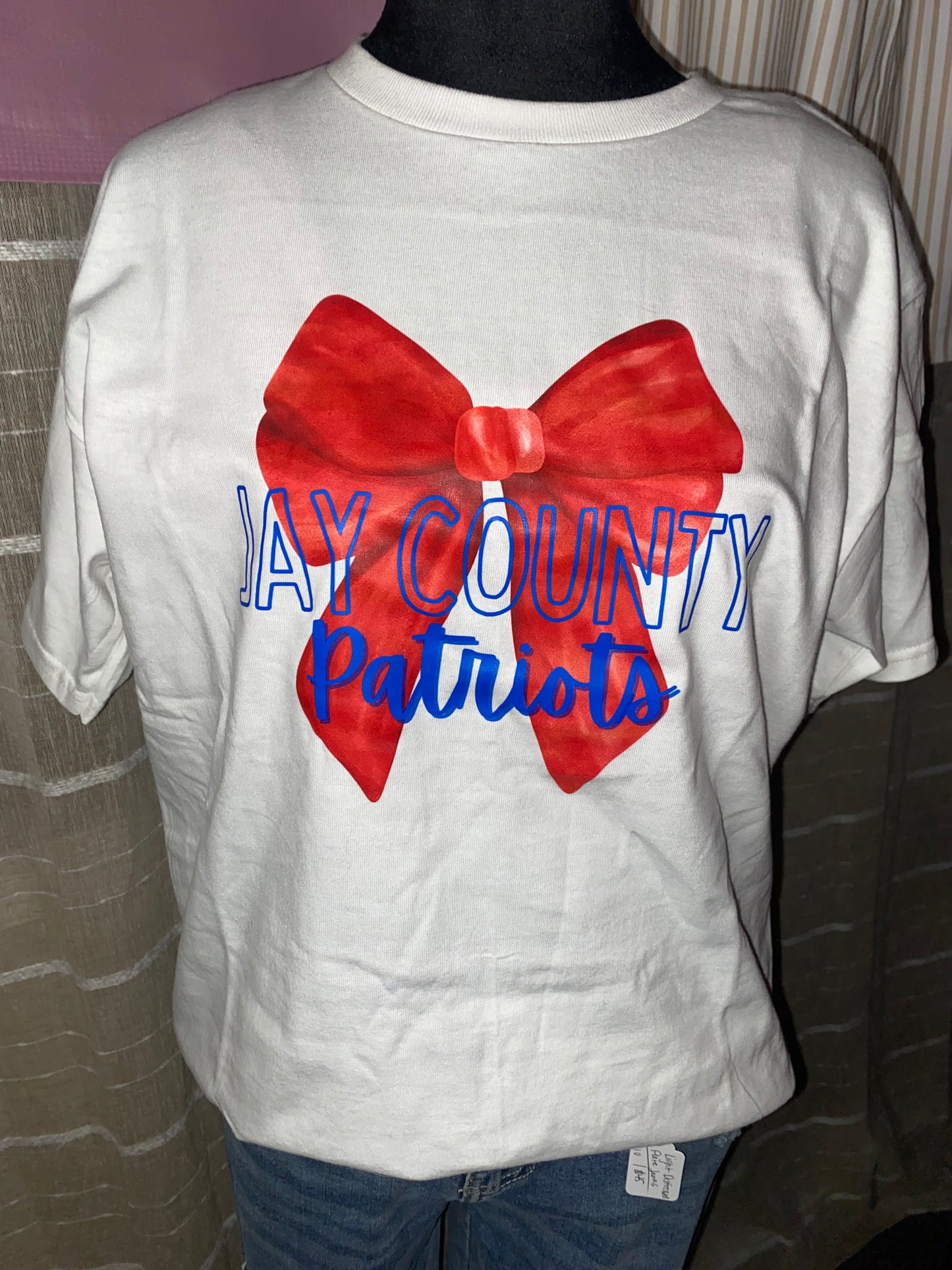 Jay County Patriots (big bow) Youth Tee INS
