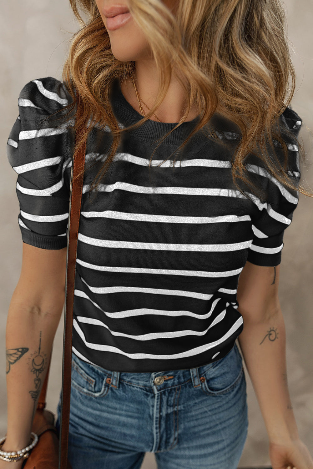 Stripe Ribbed Blouse June.