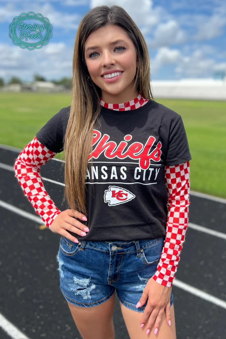 Red Pep Rally Mesh Top INS