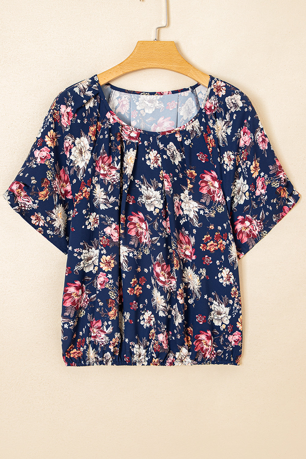 Blue Floral Casual Blouse June.