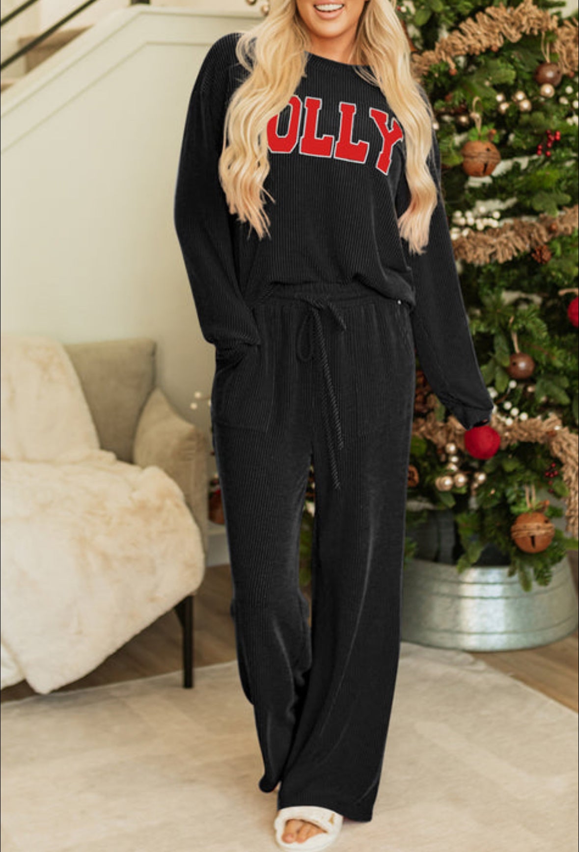 Black Jolly Pants Set INS