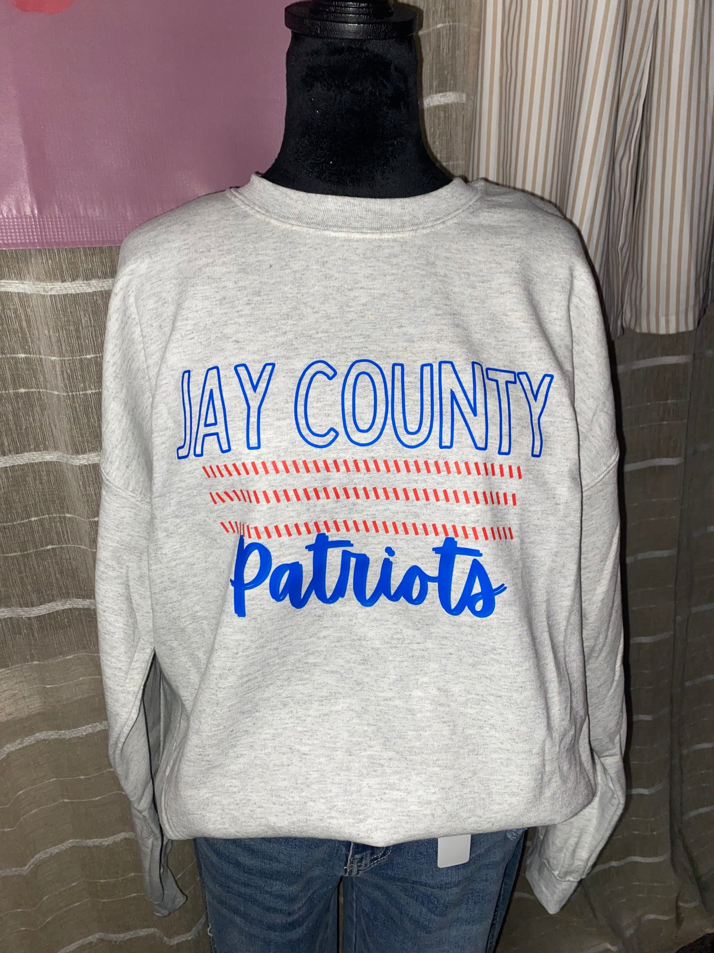 Jay County Patriots (dashes) Sweatshirt INS