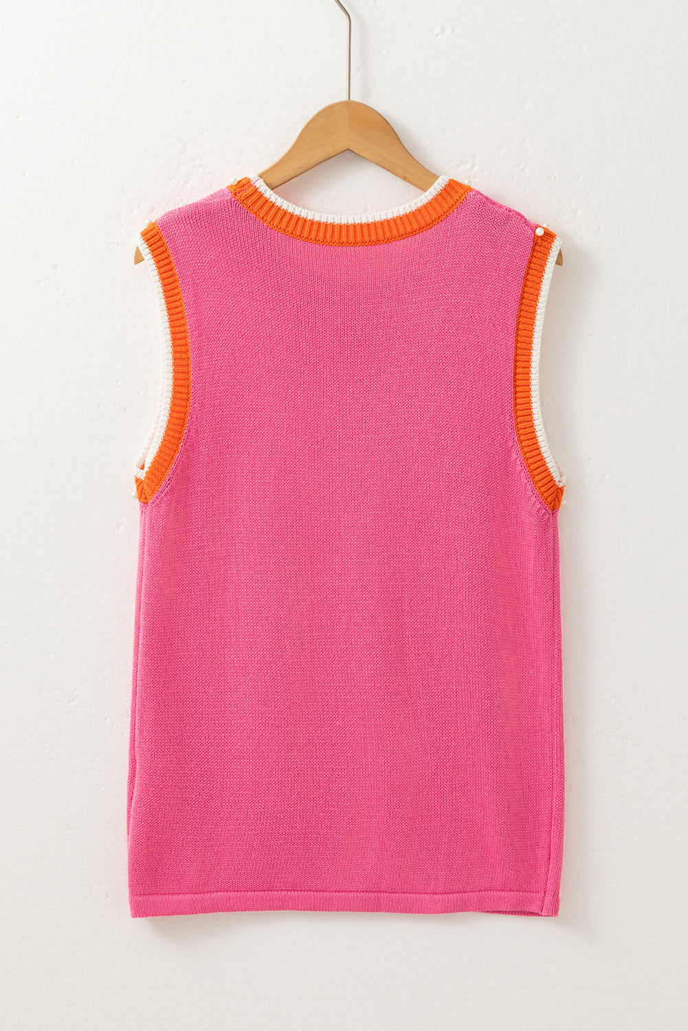 Pink Contrast Pearl Tank FB