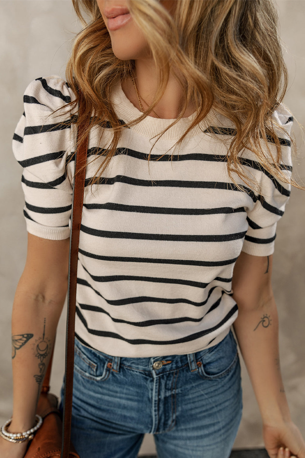 Stripe Ribbed Blouse June.