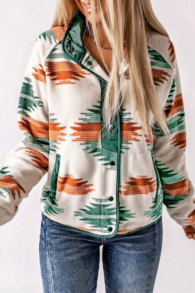 Multicolor Aztec Fleece Jacket (pre-order)