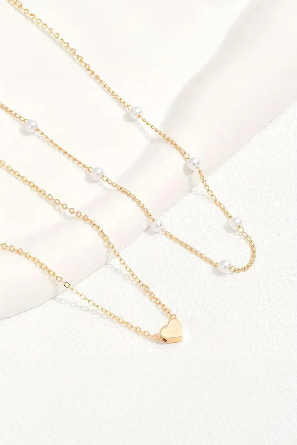 Gold and Pearl Necklace Set INS