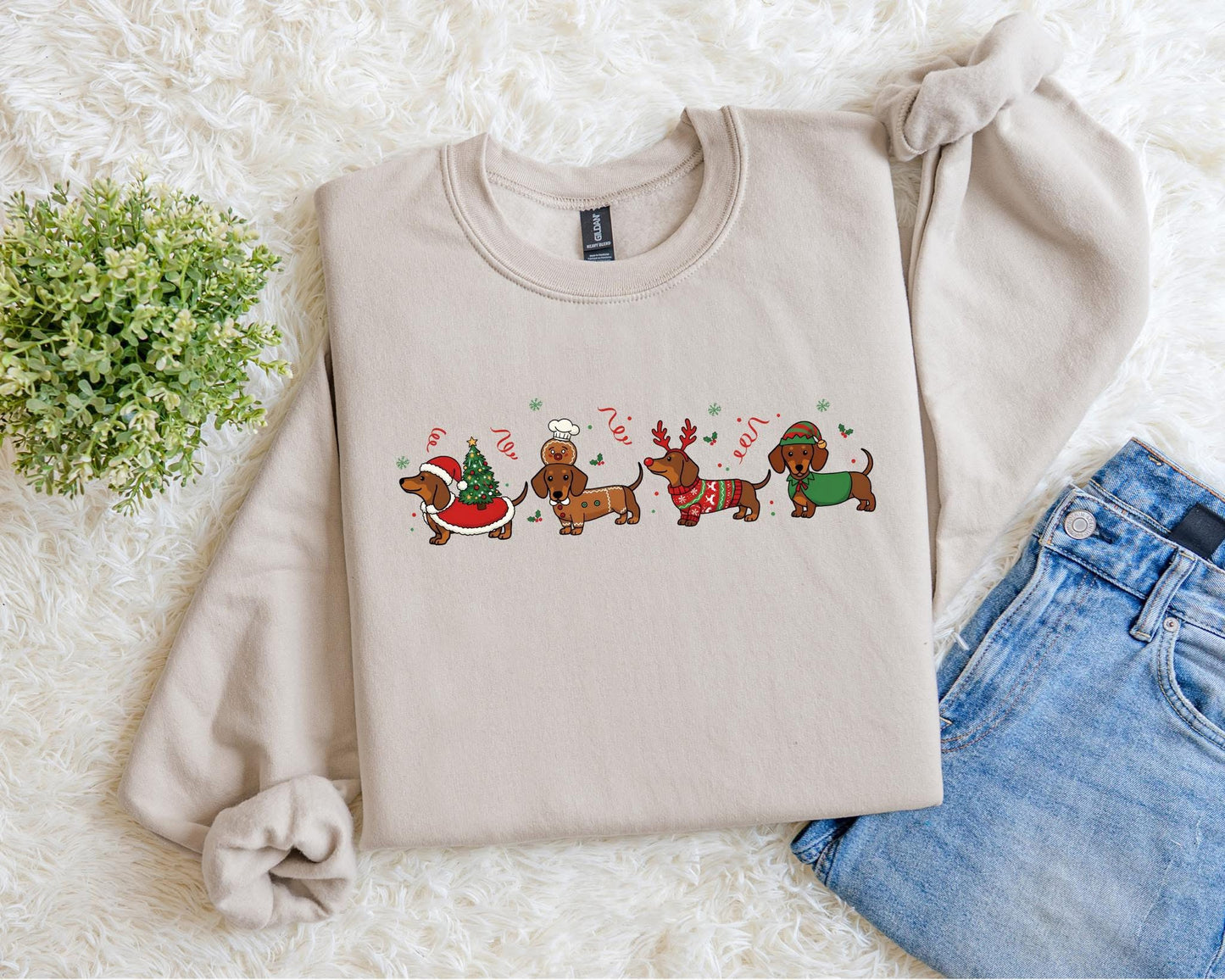 Weiner Dog Christmas Sweatshirt (Pre-Order)