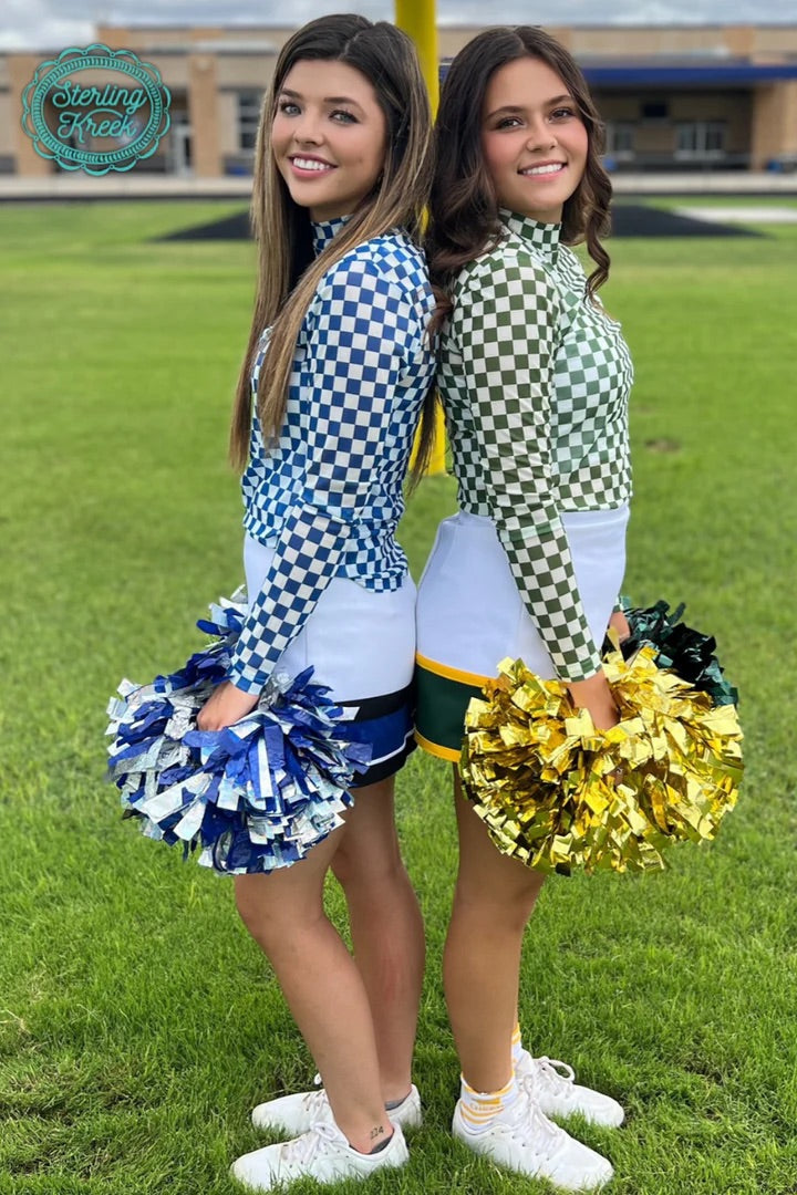 Blue Pep Rally Mesh Top INS