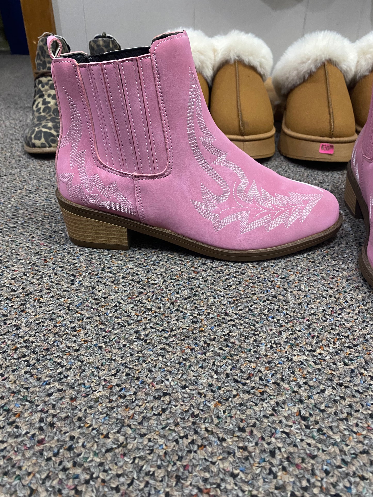 Pink cowboy booties INS
