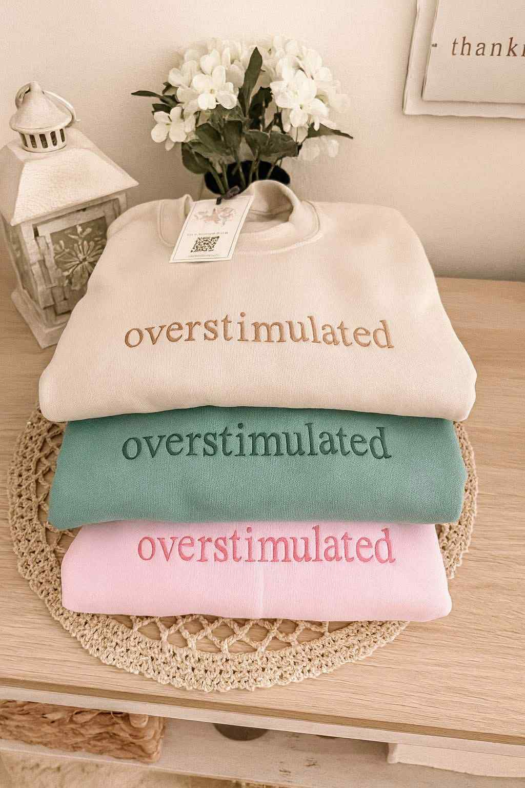 Overstimulated Embroidered Crewneck-CC (pre-order)