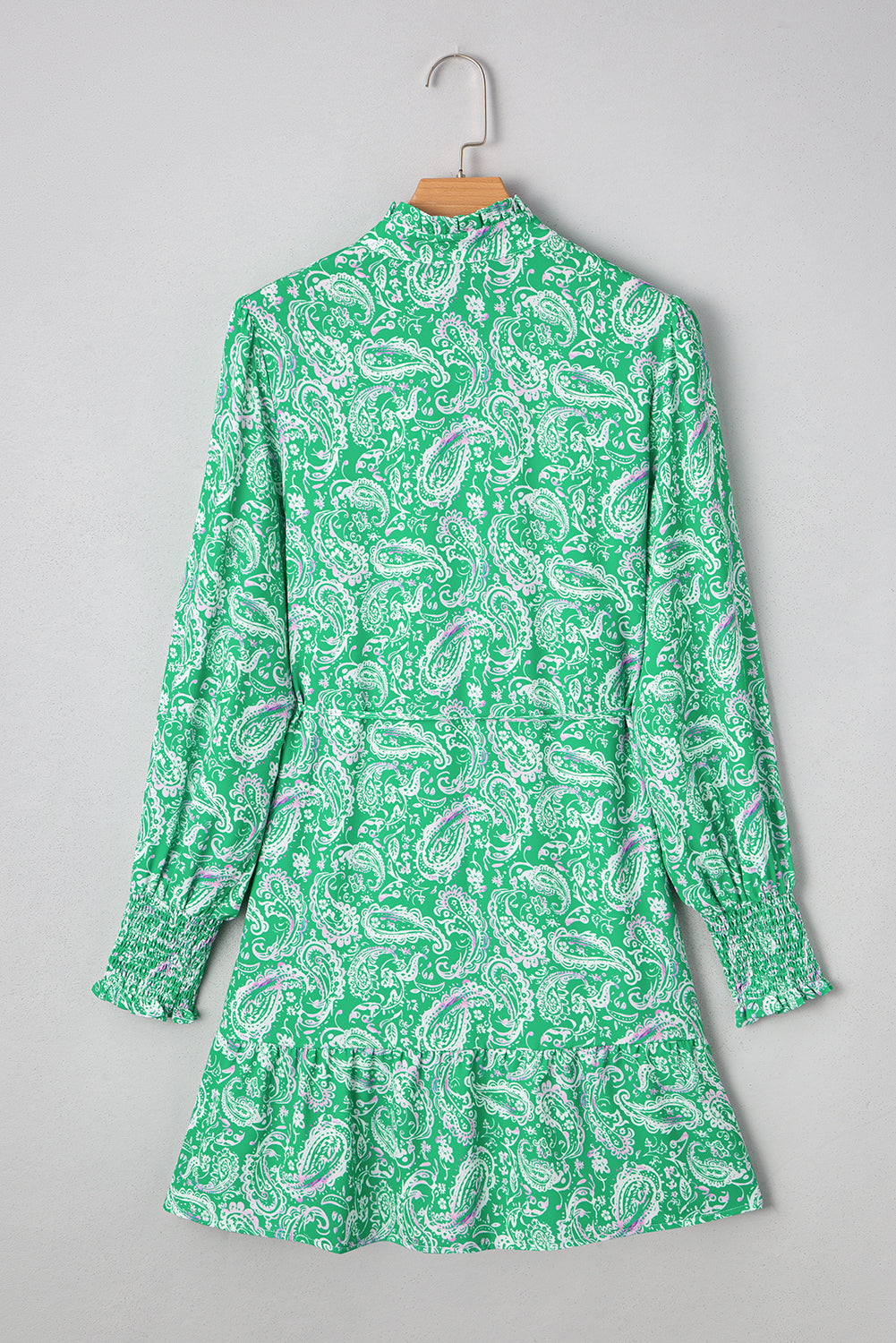 Green Paisley Tie Front Dress LT