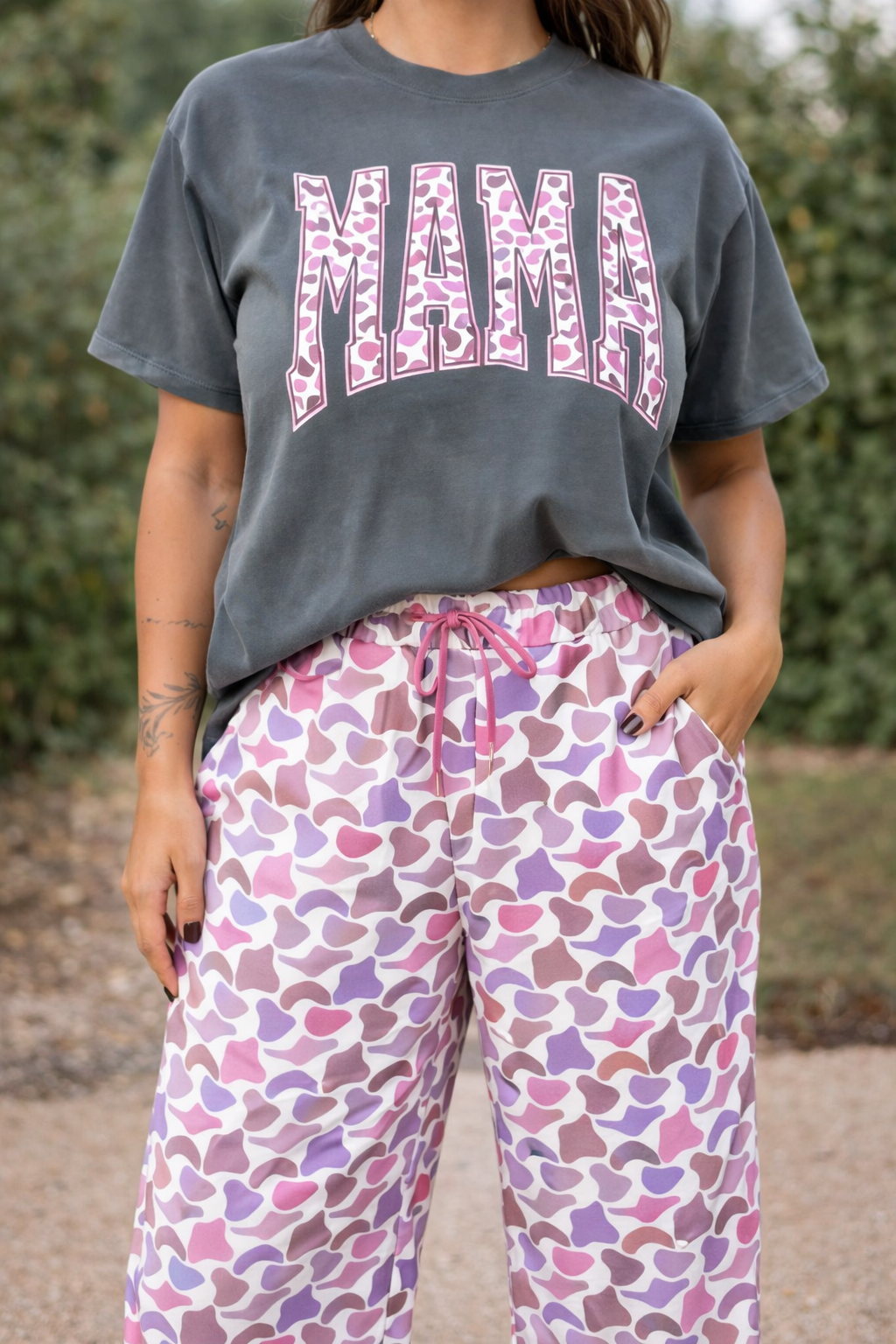 Grey MAMA Graphic Camo Set FB