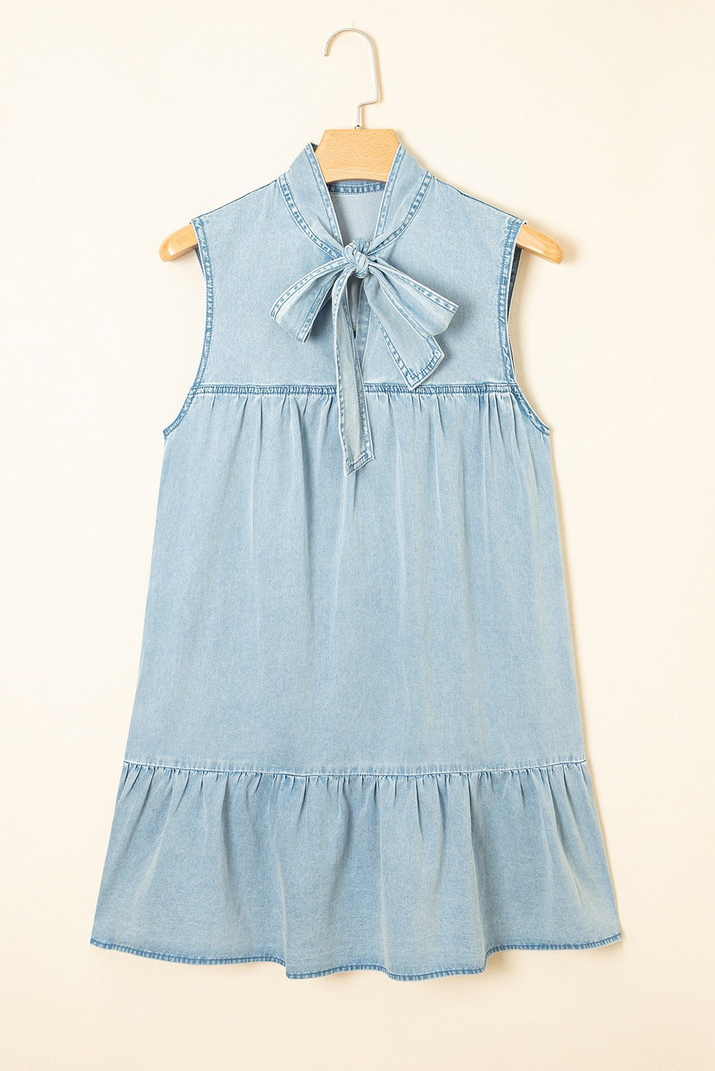 Denim Bow Tie Dress LT
