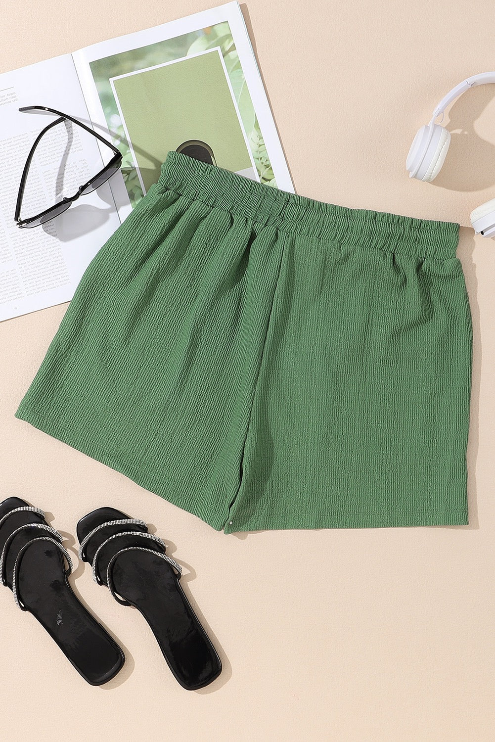 Green Flap Pocket Shorties LT