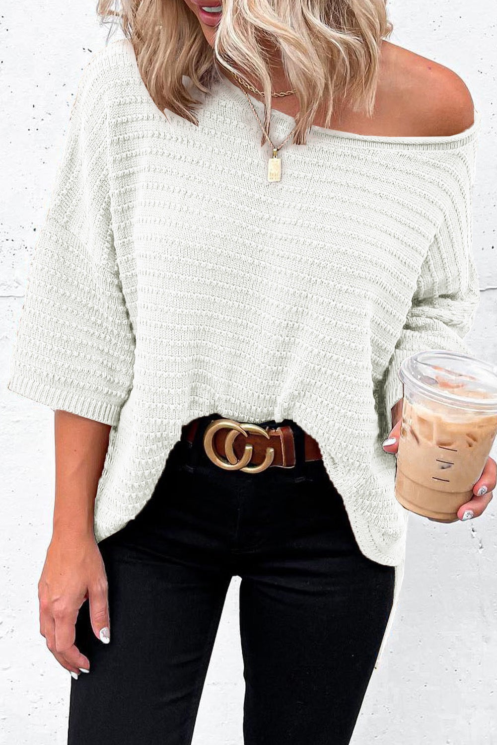 Offwhite Slouchy Oversized Top LT