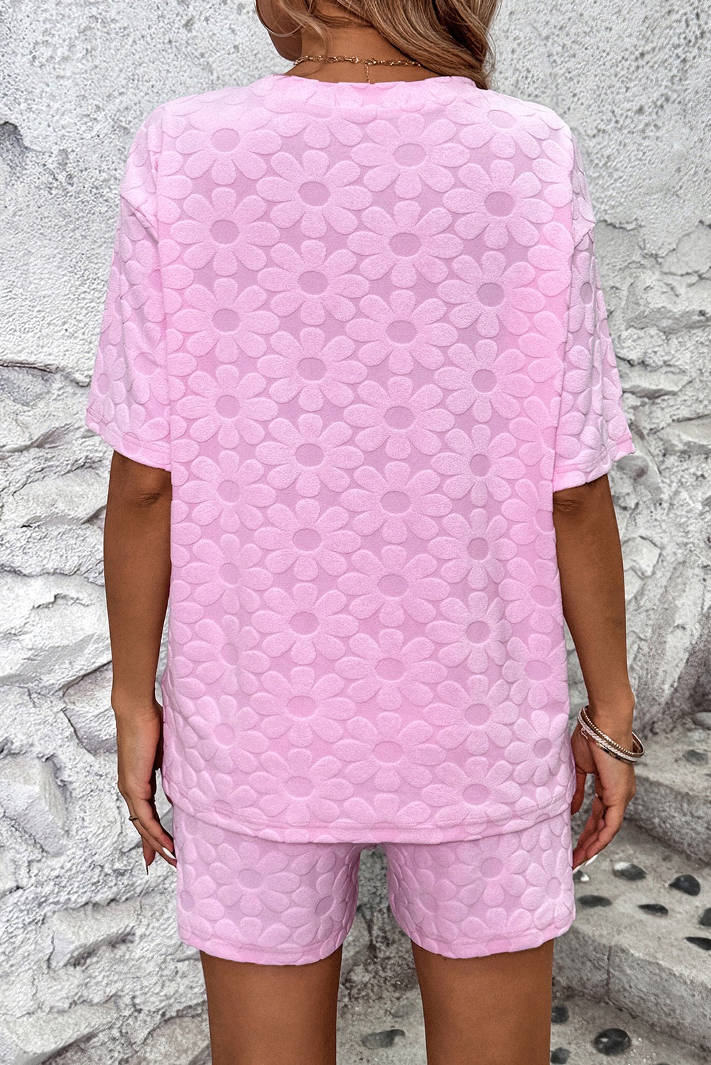 Pink Flower Textured Set LT
