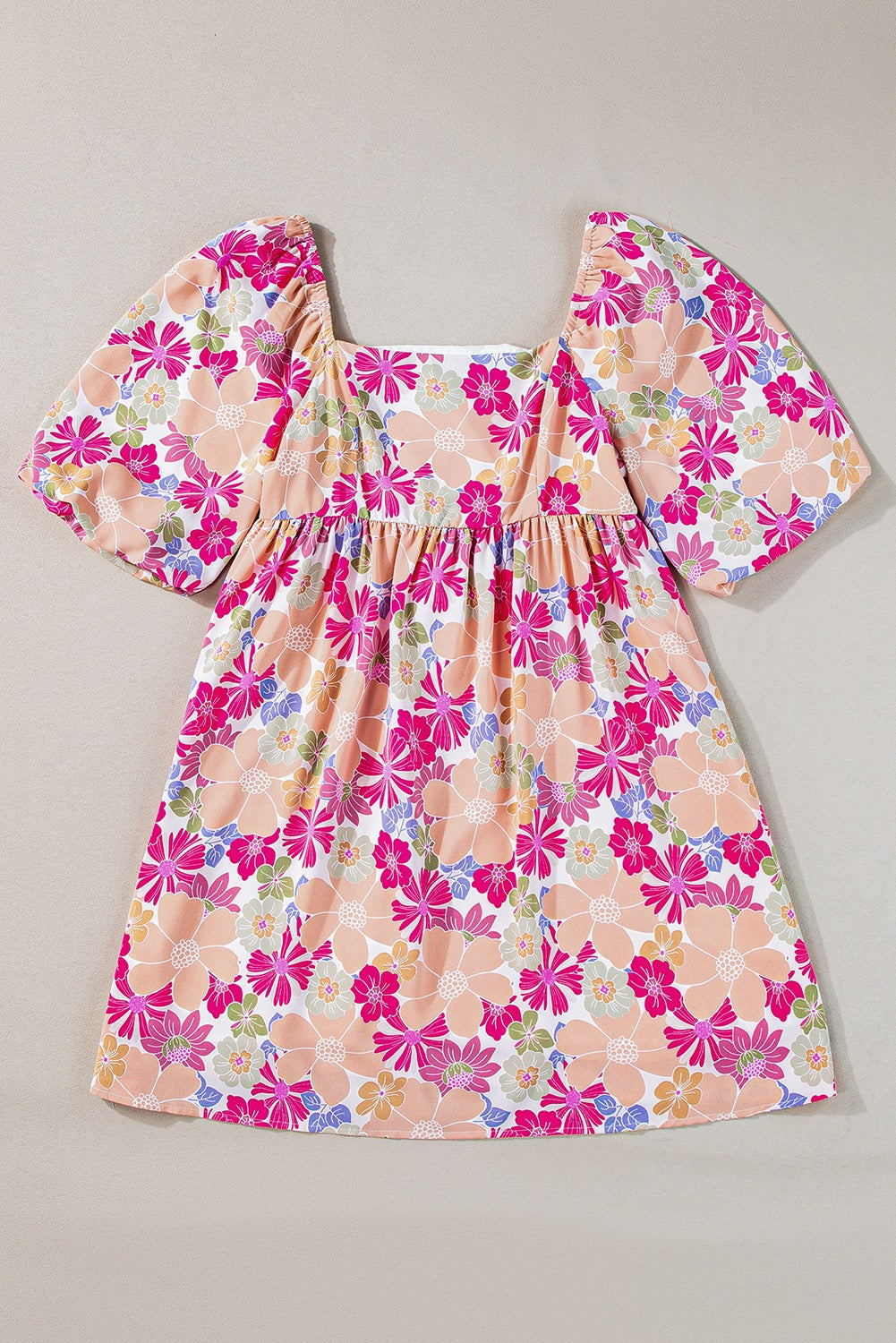 Purple Floral Mini Dress LT