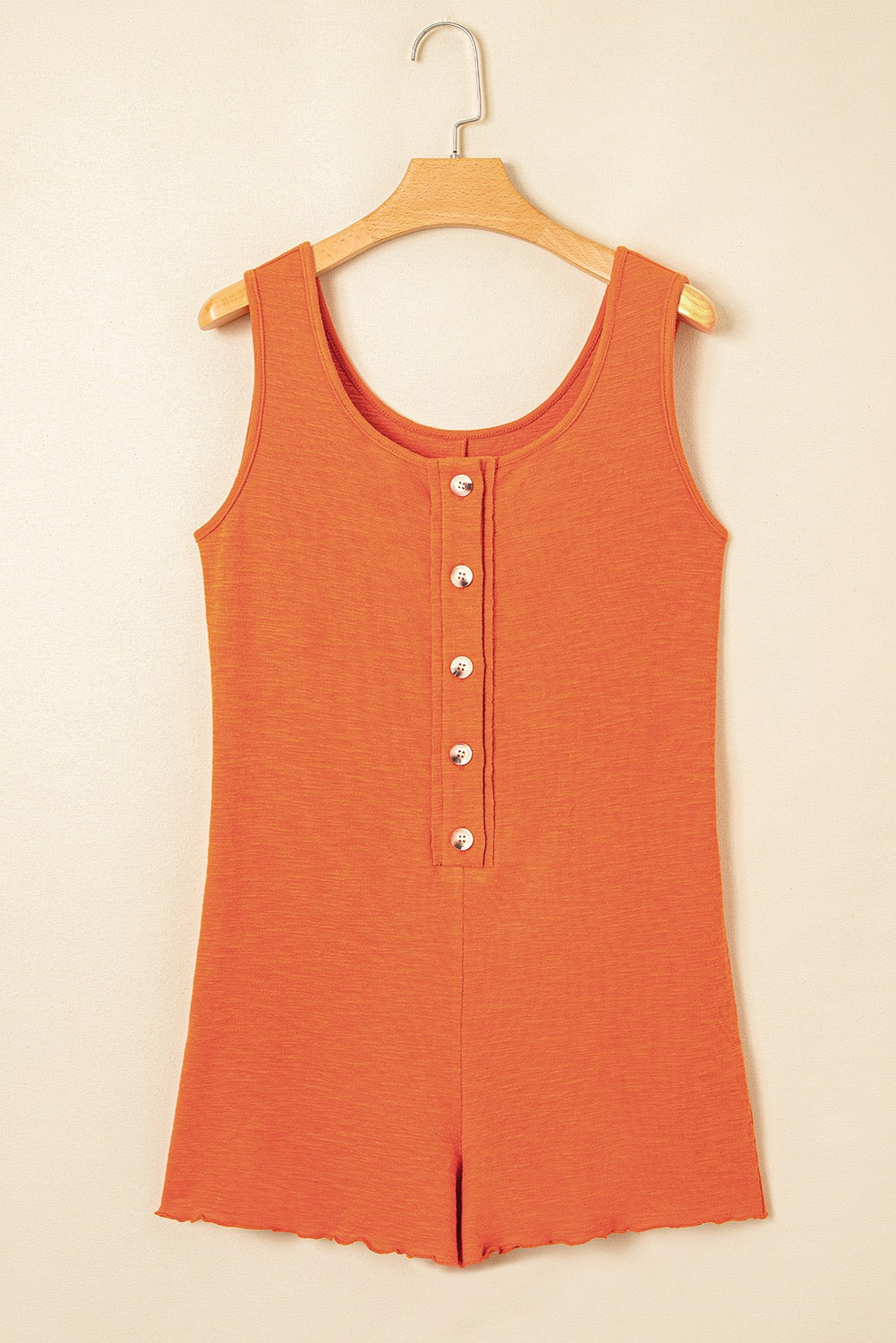 Orange Button Romper LT