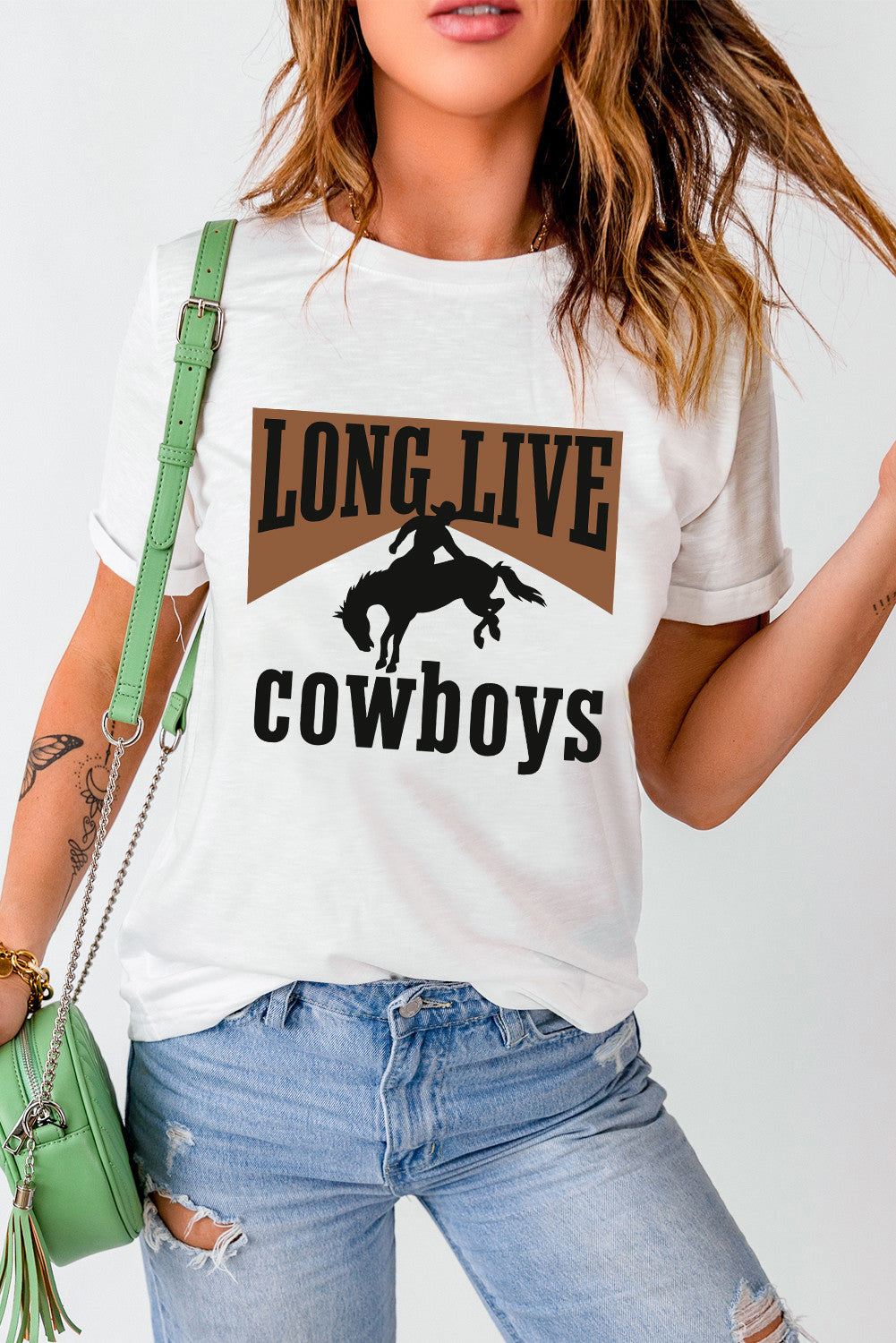 Long Live Cowboys Western Top FB
