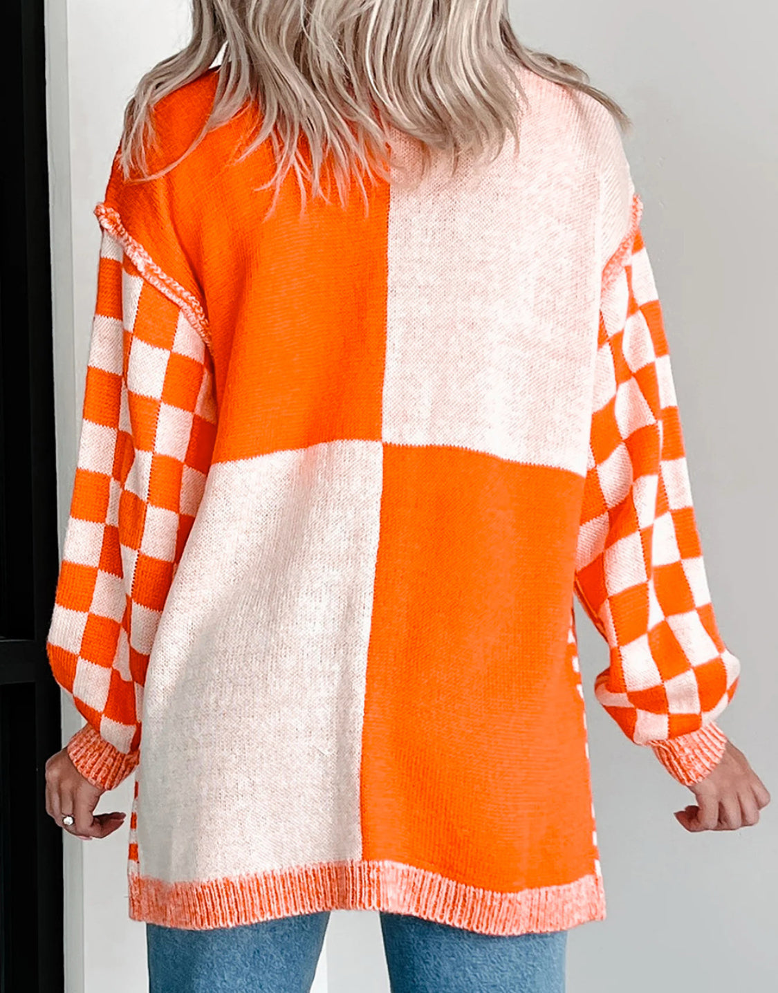 Checkered Cardigan LT