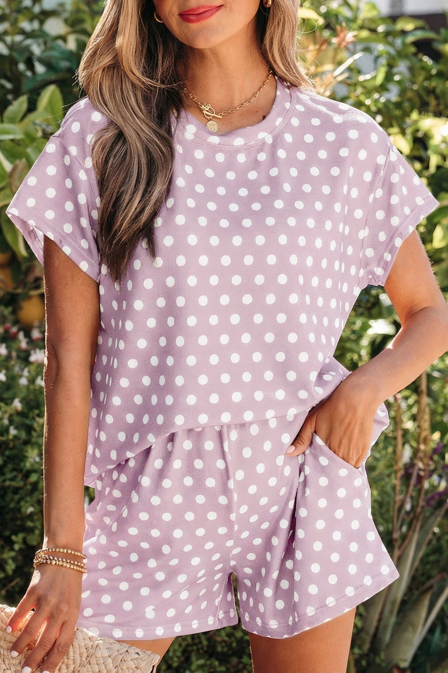 Purple Polka Dot Set
