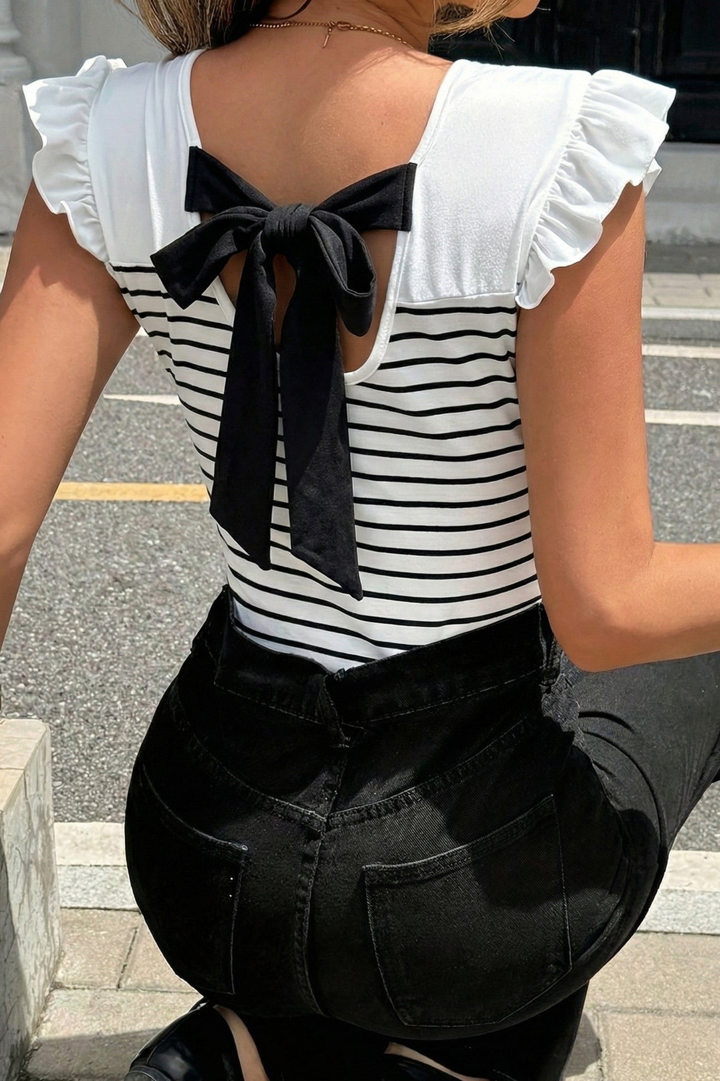 Stripe Bow Back Tank