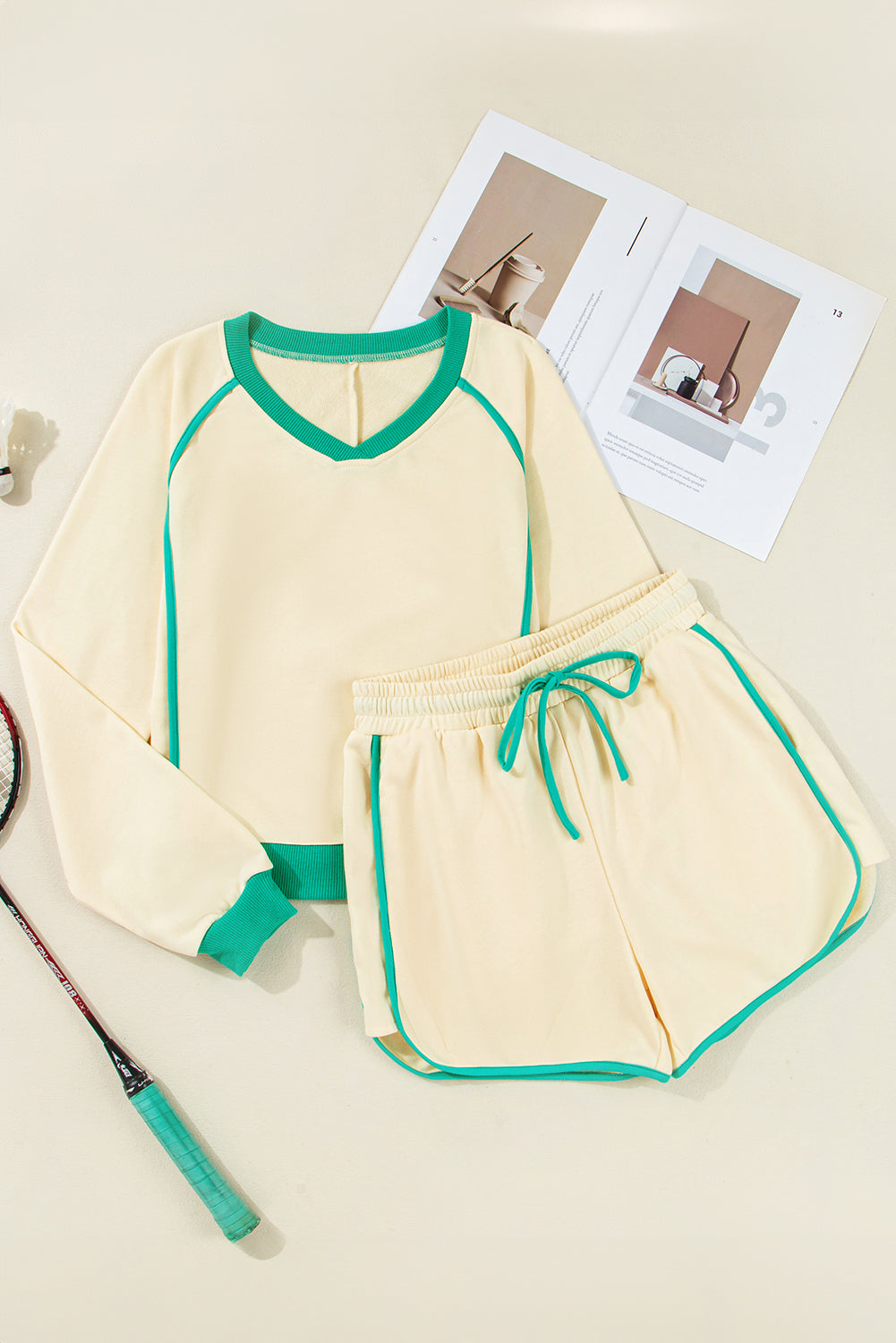 Contrast Pullover Set LT