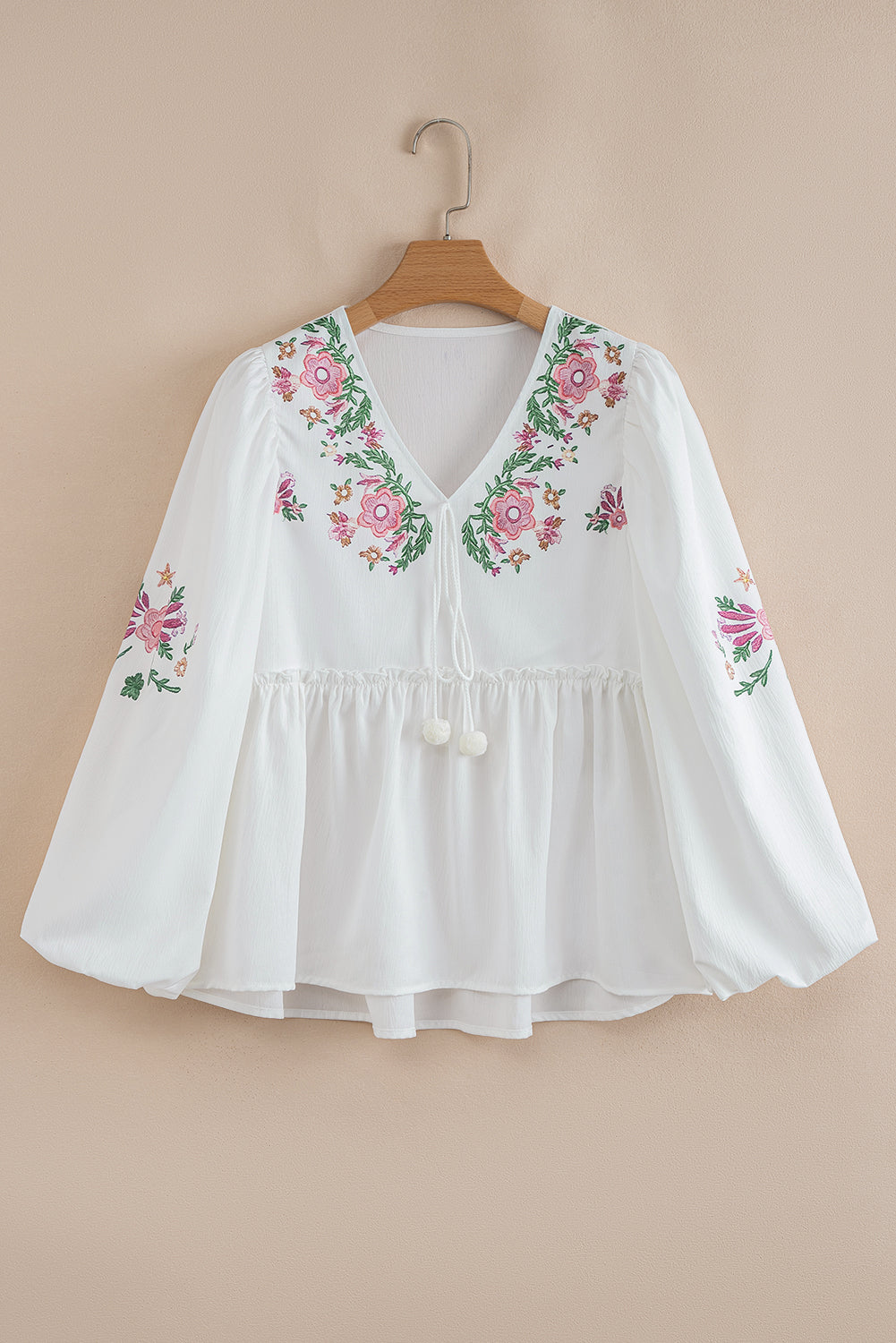 White Flower Babydoll Blouse August.