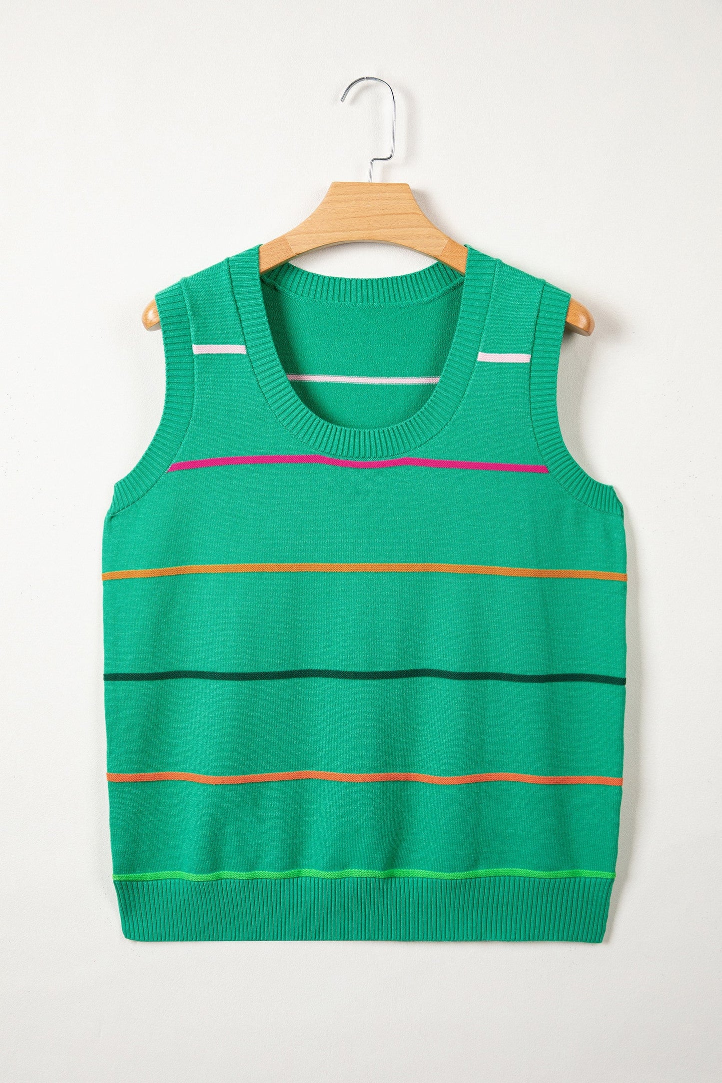 Green Stripe Knitted Tank