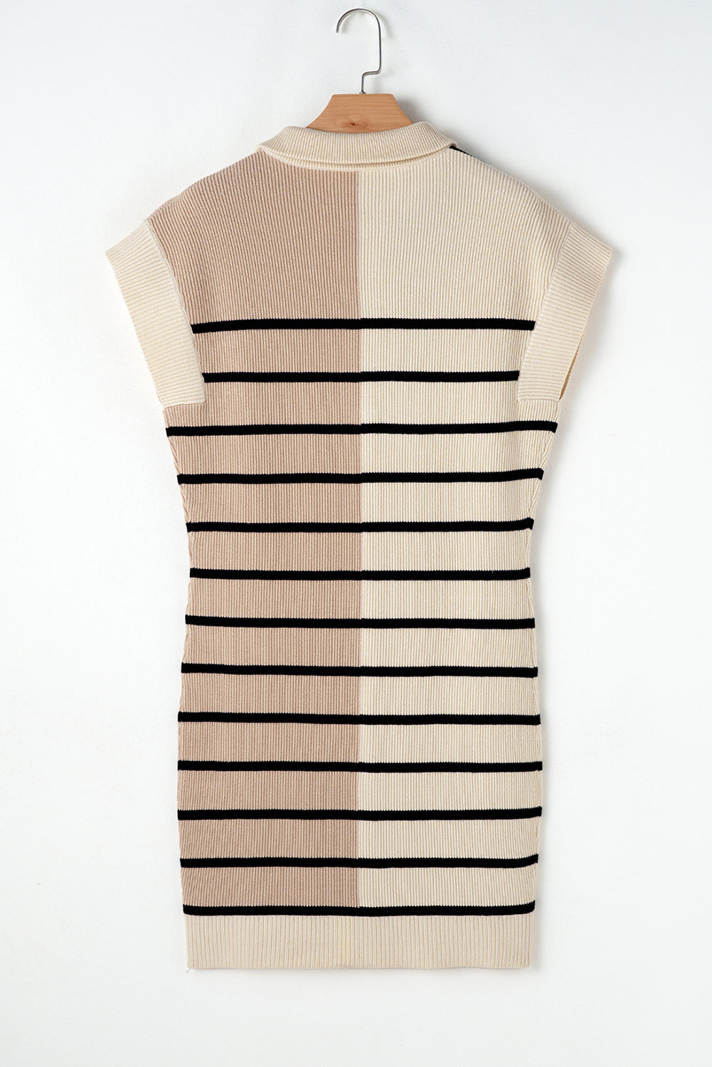 Colorblock Zip Collar Sweater Dress August.