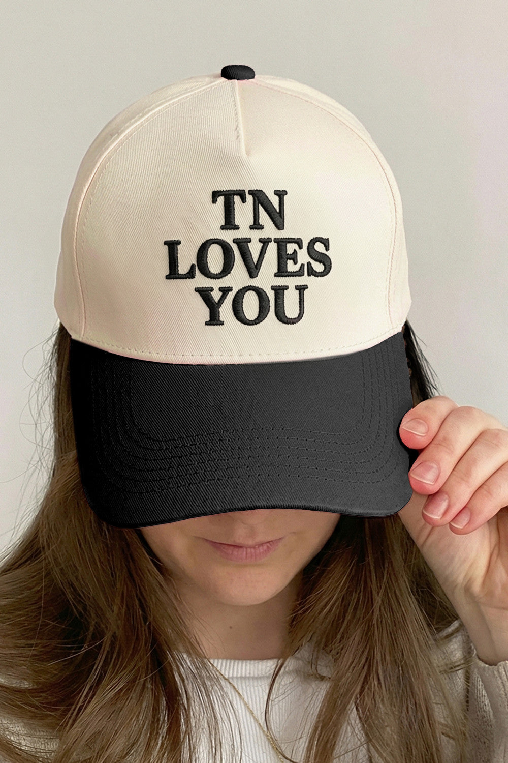 Black TN LOVES YOU Embroidered Hat FB