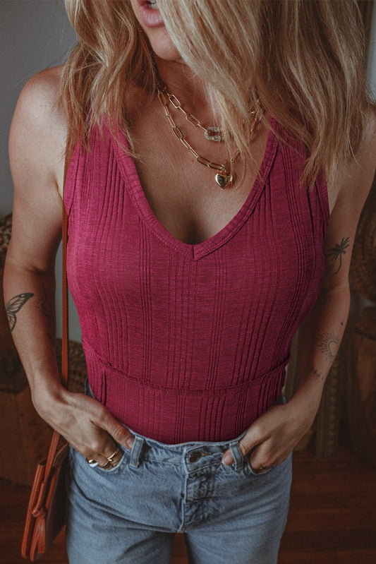 Red Dahlia Knit Tank Top LT