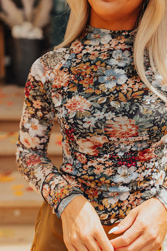 Floral Mesh Top LT