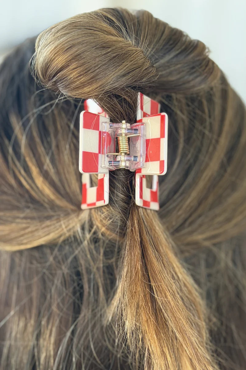 Small Checkered Claw Clips INS