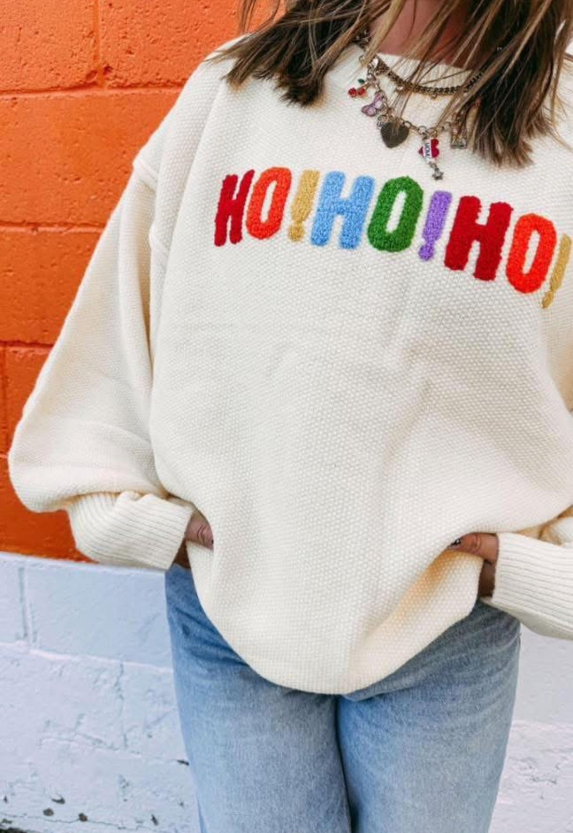 Merry Christmas Chenille Sweater INS