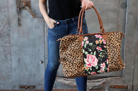 Floral Cheetah Weekender Bag INS