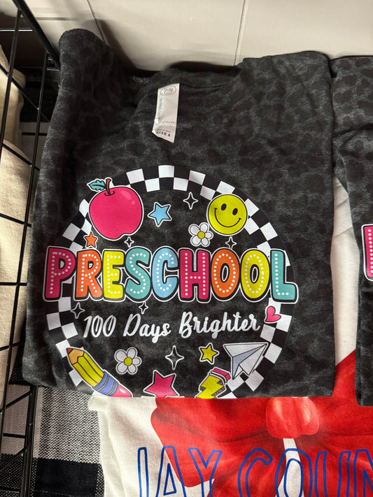 Pre-School 100 Days Brighter Tee INS