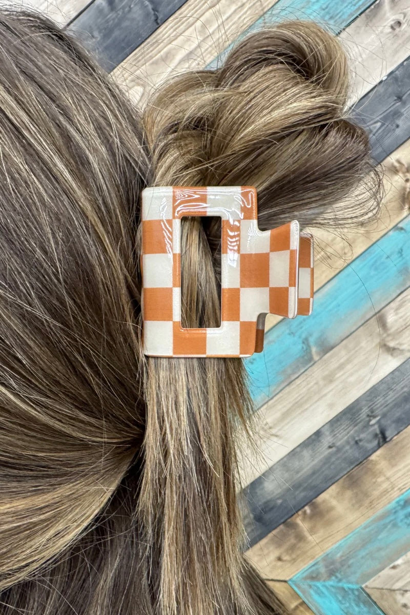 Small Checkered Claw Clips INS