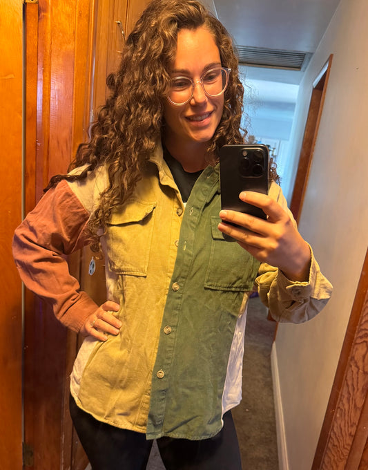 Colorblock Flannel INS