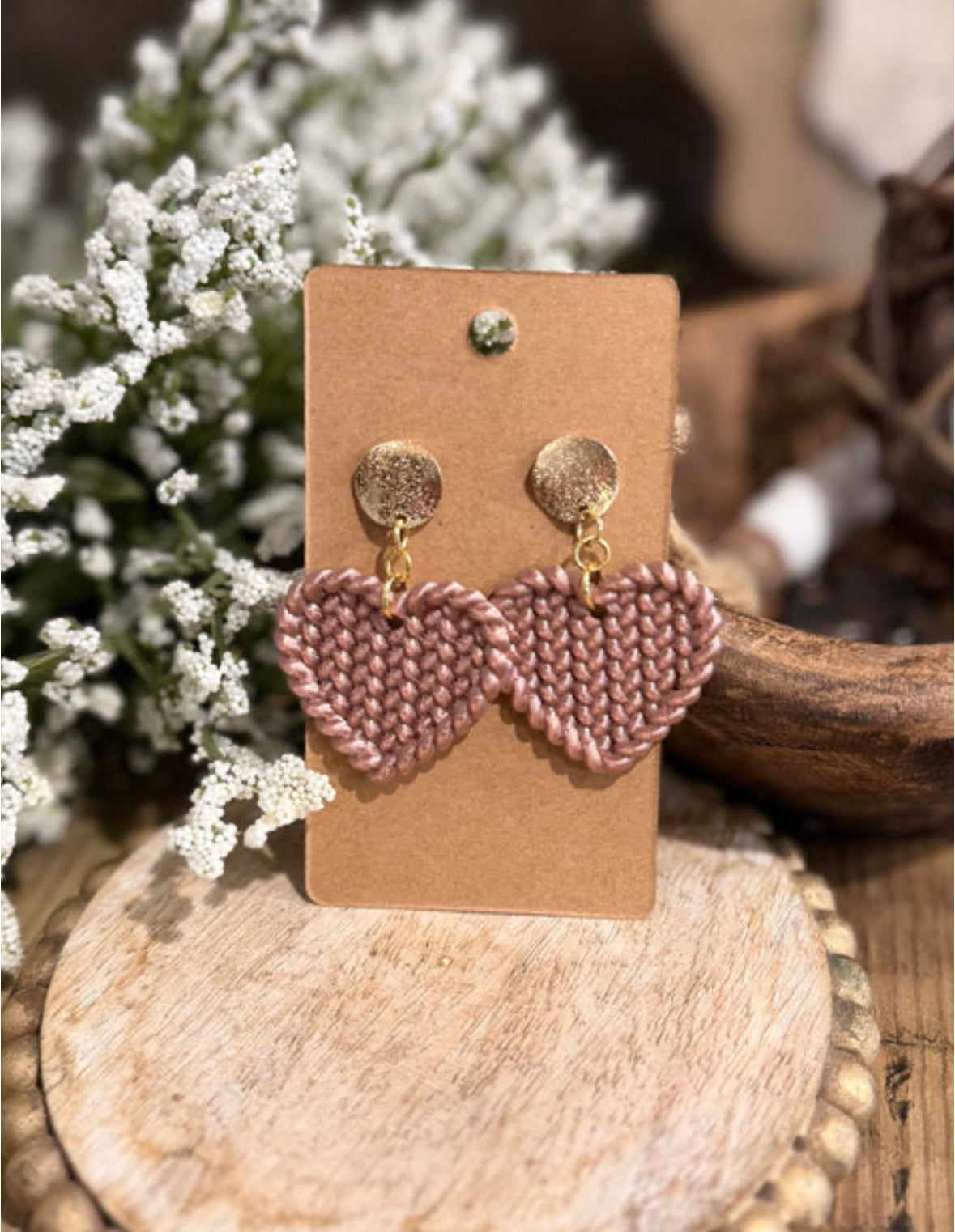 Woven Heart Earrings INS