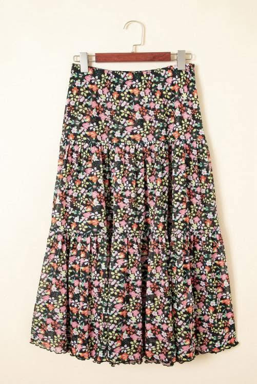 Leopard Floral Reversible Skirt (Pre-Order)