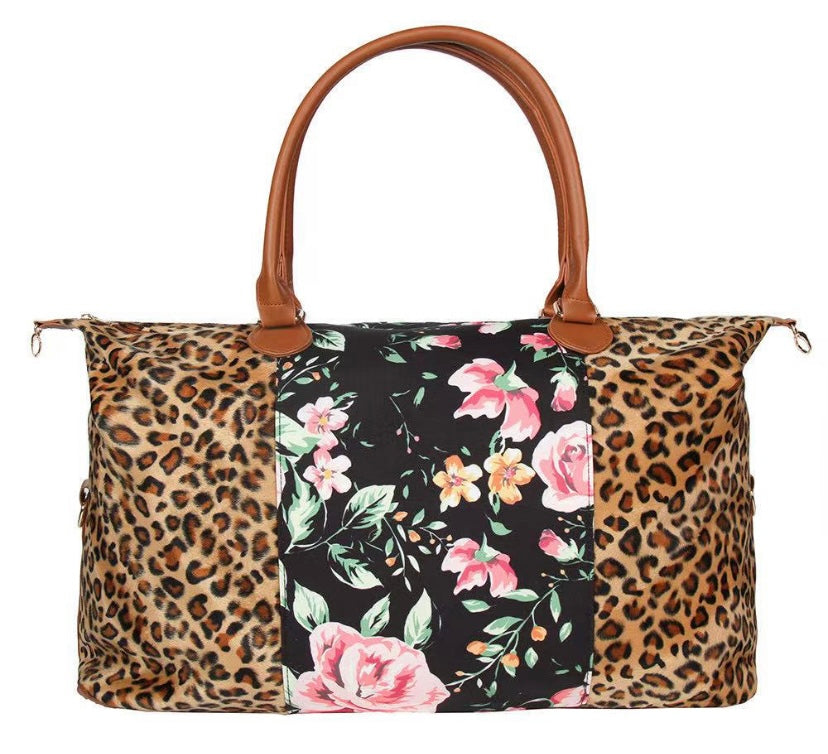 Floral Cheetah Weekender Bag INS