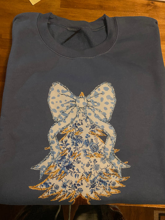 Blue Christmas Tree Sweatshirt INS
