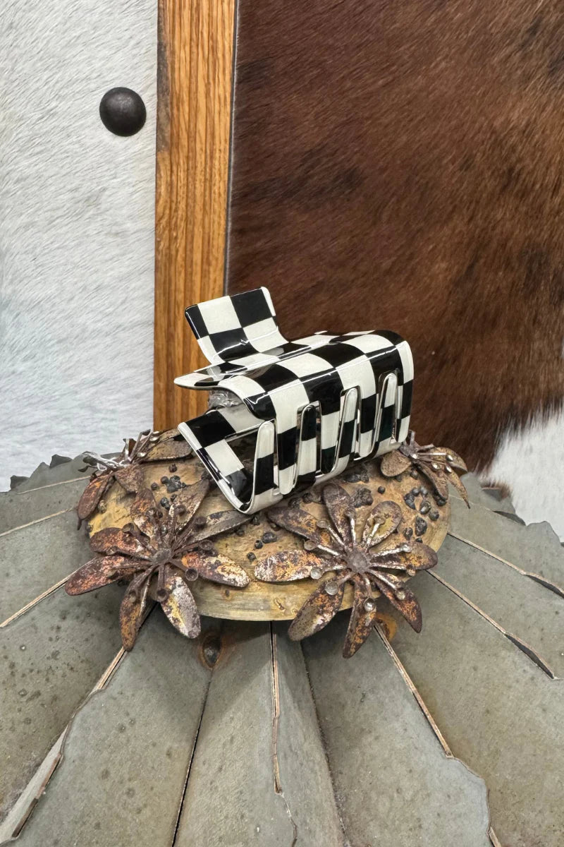 Small Checkered Claw Clips INS