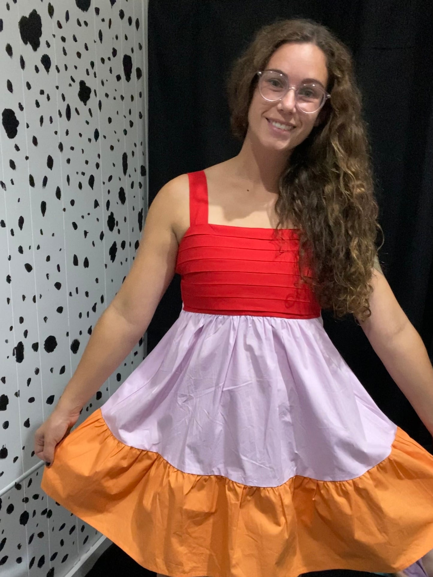 Colorblock Flare Dress INS
