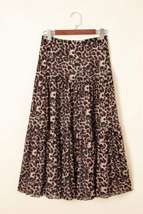 Leopard Floral Reversible Skirt (Pre-Order)