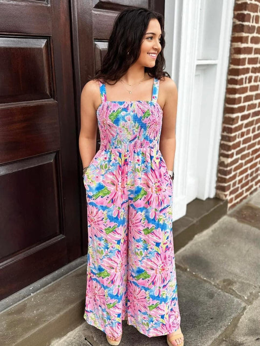 Pink Floral jumpsuit INS